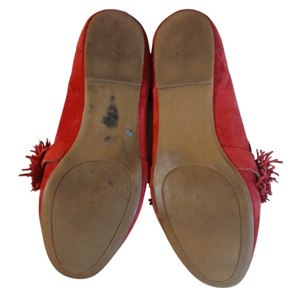 Steve Madden Belamy Flats Red Suede Leather Loafers Size 9 - Picture 8 of 9